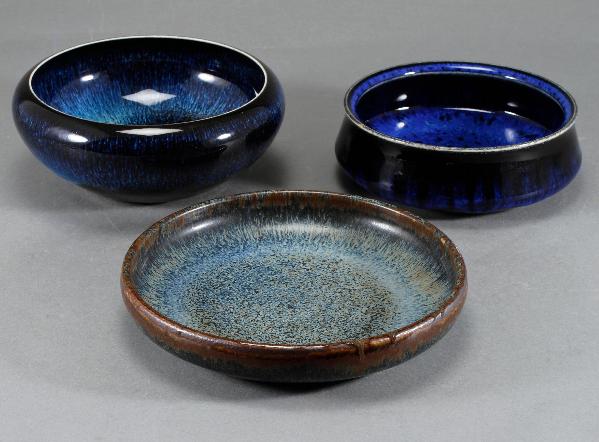 FAT sam SKÅLAR, 2 st, stengods, Carl Harry Stålhane, Rörstrand, 1900-talets mitt.