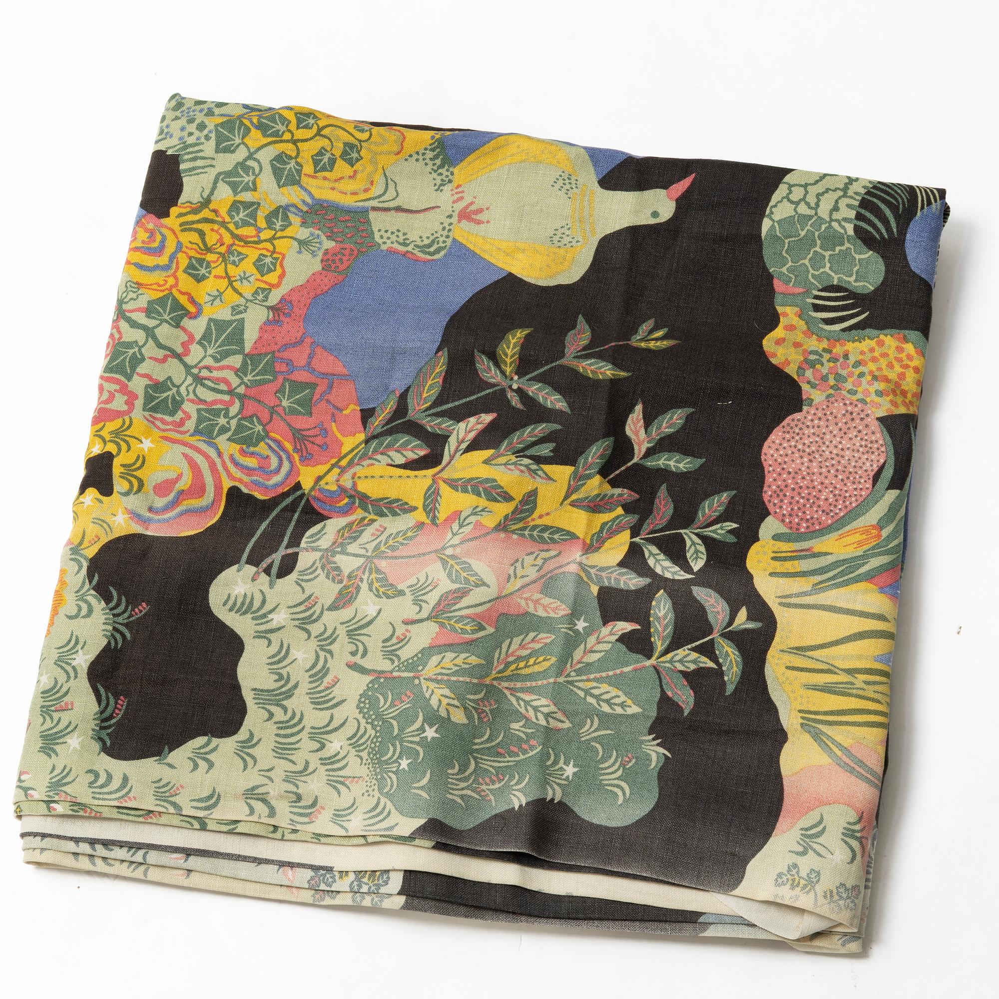 Josef Frank, two linen curtains, 'Anakreon', Firma Svenskt Tenn.