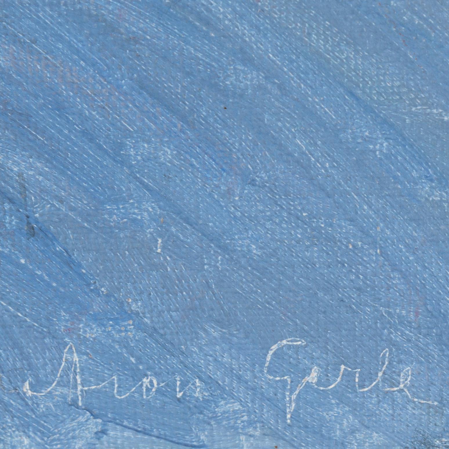 A Stockholm Söder street scene by ARON GERLE, oil on canvas, signed.