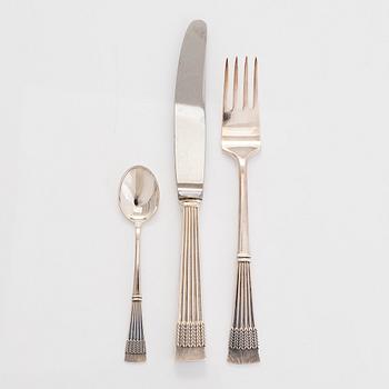 Mauno Honkanen,  a 36-piece set of 'Tähkä' silver cutlery, Tillander, Helsinki 1975 ja 1978.