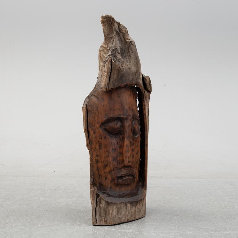Alois Lindner, a wooden sculpture, signed and dated -55.