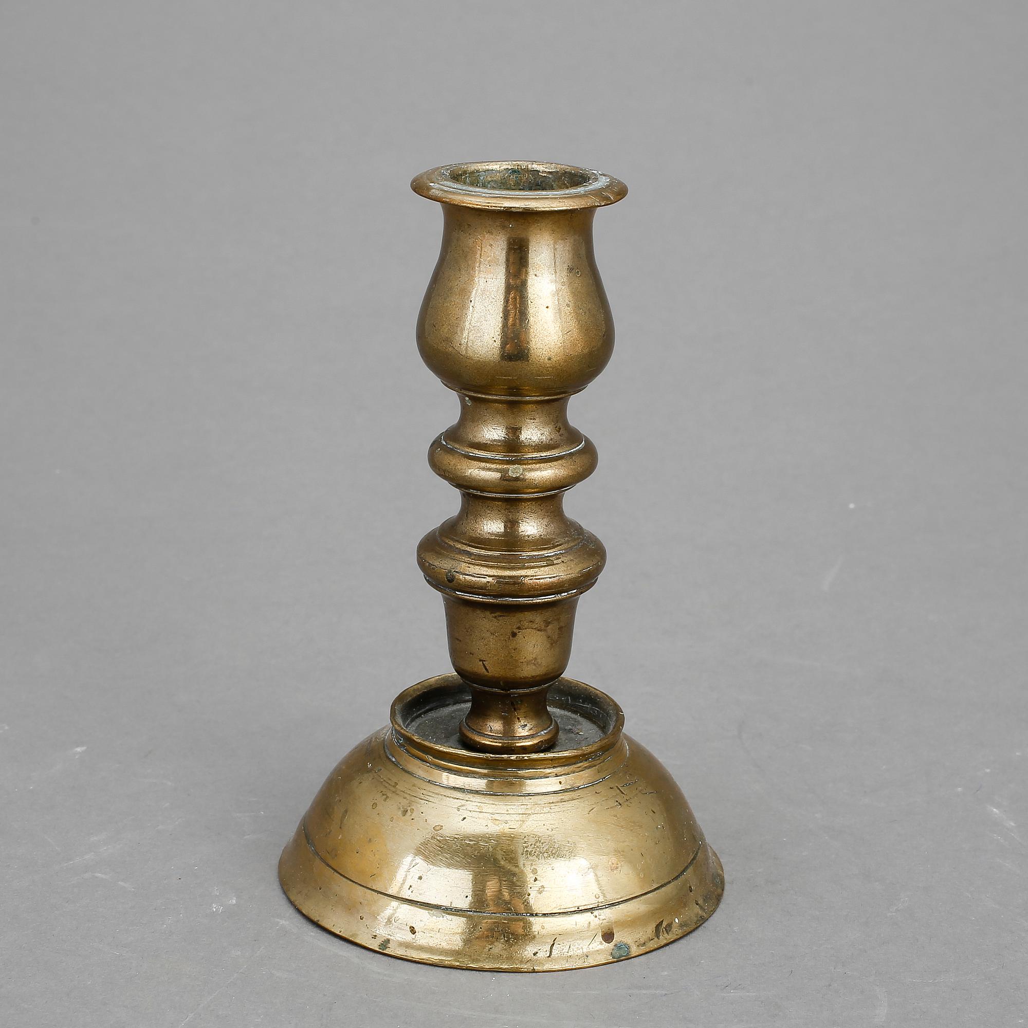 LJUSSTAKE, mässing, 16-1700-tal.