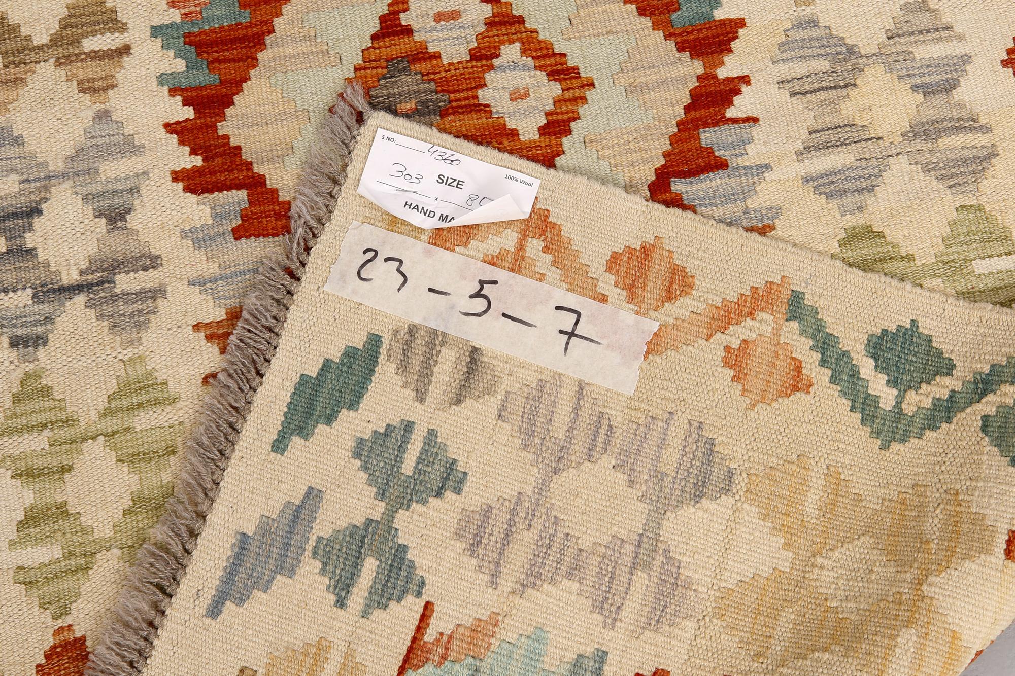 Gallerimatta, Kelim, ca 303 x 84 cm.