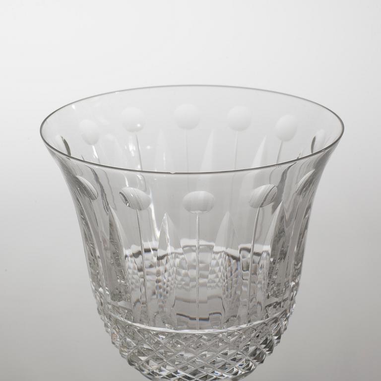 A glass tableware collection of 61 pcs, "Tommy" by Saint-Louis, France, late 20th century.