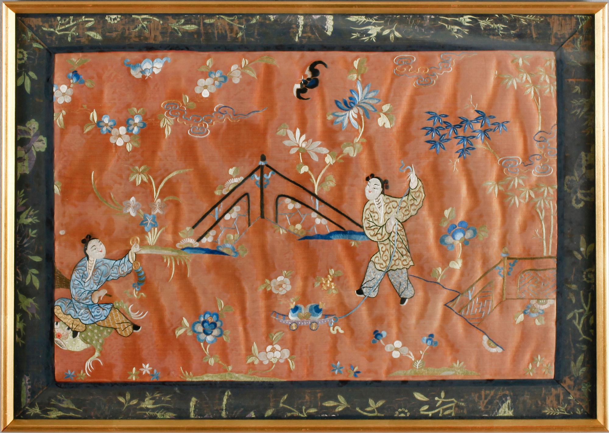 SIDENBRODERI, Kina 1800-/1900-tal.