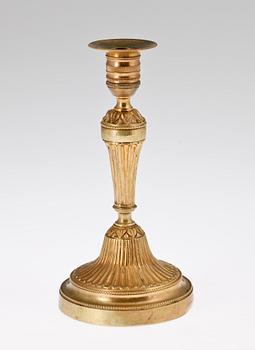 LJUSSTAKE, mässing, Louis XVI-stil, 1800-tal.