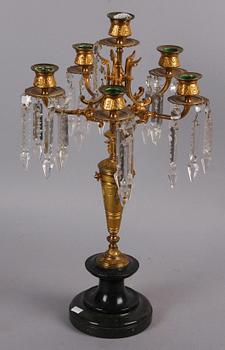 KANDELABER, oscariansk, sent 1800-tal.