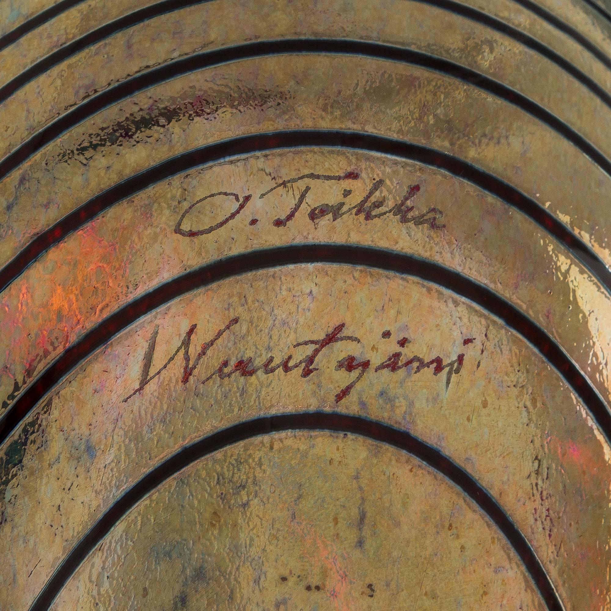 Oiva Toikka, glasfågel, signerad O. Toikka, Nuutajärvi.