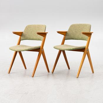 Bengt Ruda, a pair of armchairs, from the Triva series, Nordiska Kompaniet mid 20th Century.