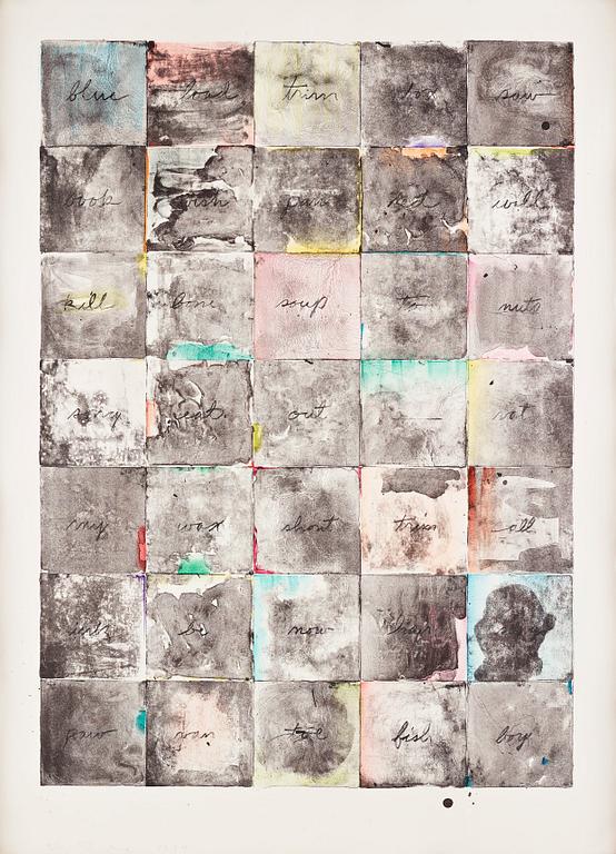 Jim Dine, "Wall chart II".