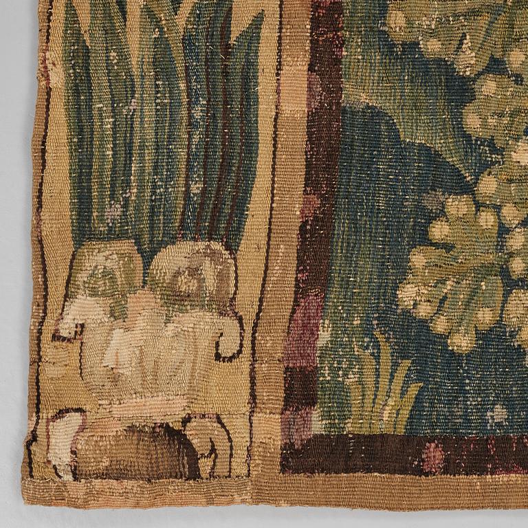 A TAPESTRY, "Lion hunting", tapestry weave, Flanders the middle of the 17th century, possibly Oudenarde, ca 262 x 249 cm.