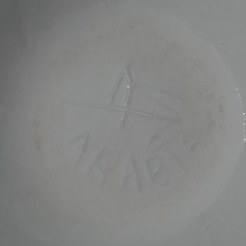 A porcelain bowl by Aune Siimes, signed AS Arabia.