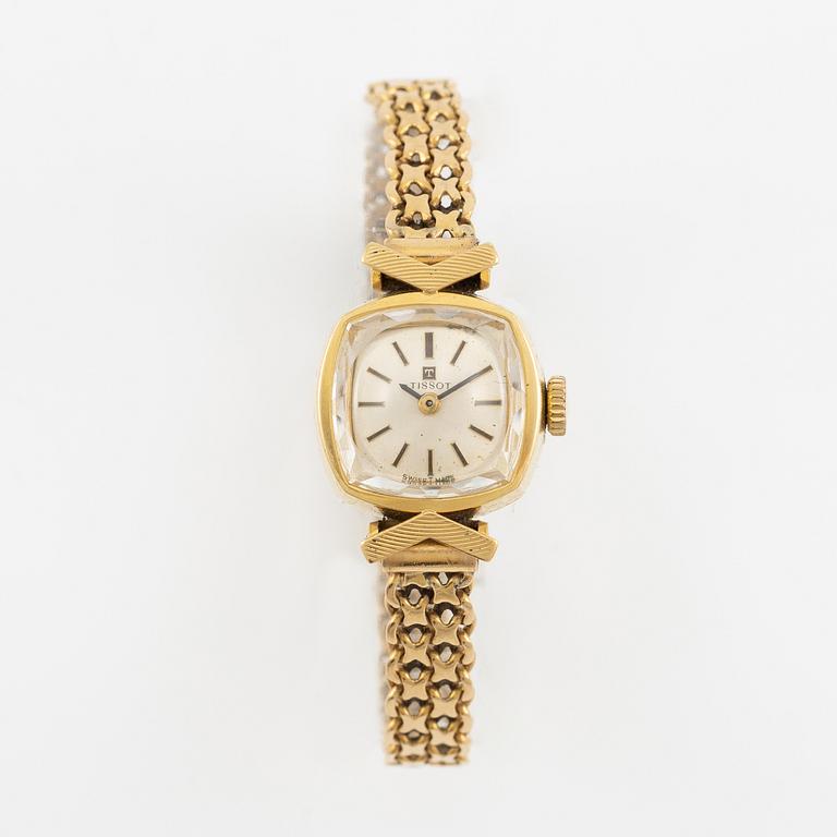 Tissot, wristwatch, 18K gold, 17 mm.