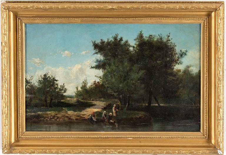 CHARLES FRANCOIS DAUBIGNY,  in the manner of. Unsigned 35 x 55 cm.