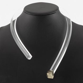 Siv Lagerström, two collars, acrylic plastic and pyrite.