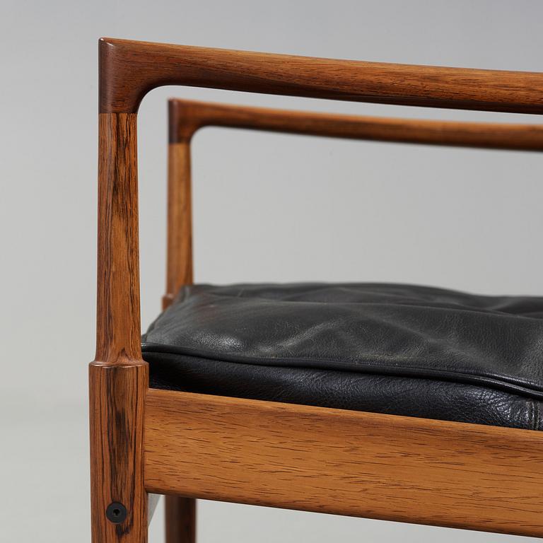 An Ib Kofod Larsen palisander 'Samsö' easy chair, OPE-möbler, Sweden 1960's.