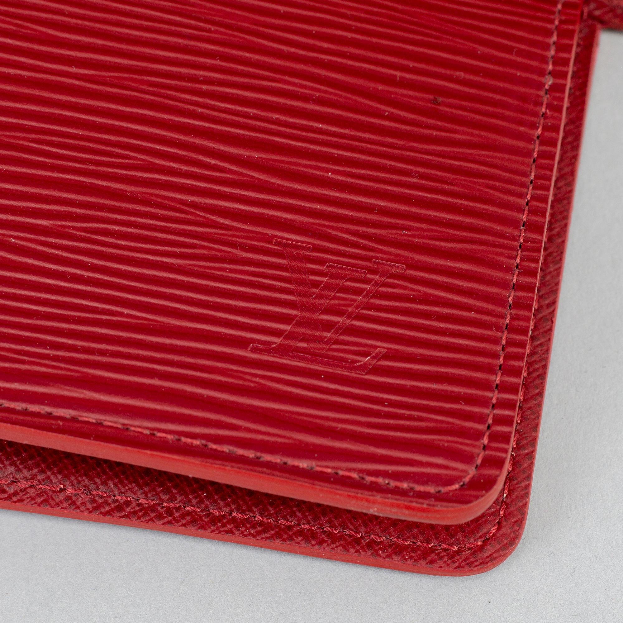 LOUIS VUITTON, a red epi and a monogram canvas diary.