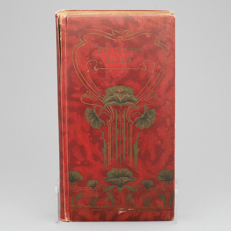 VYKORTSALBUM, med 250 vykort, 1900-talets början.