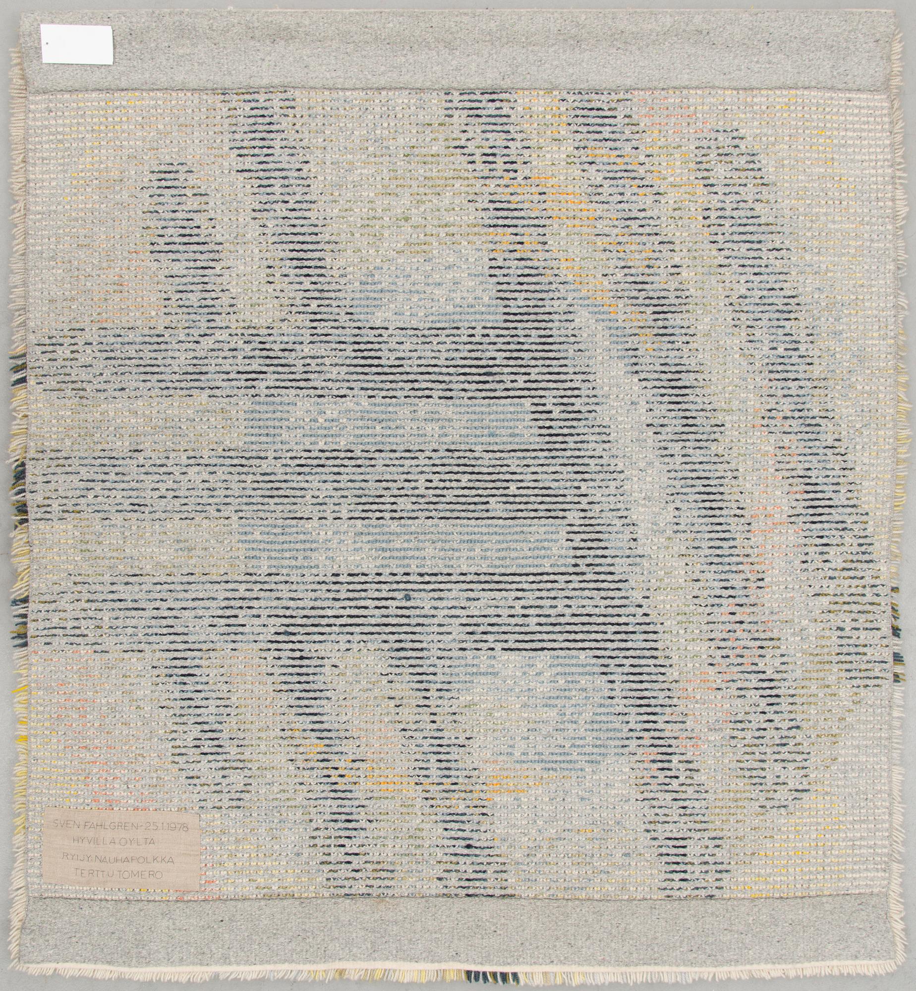 TERTTU TOMERO, rya, Hyvilla Oy. Ca 120x112 cm.