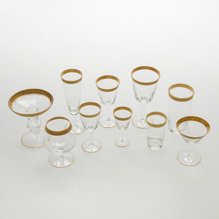 A mid-20th century glass service, 71-pieces.