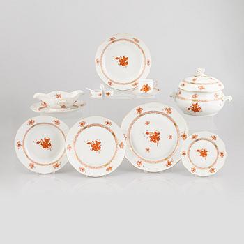 Dinner service, 53 pieces, porcelain, "Chinese Bouquet", Herend, Hungary.