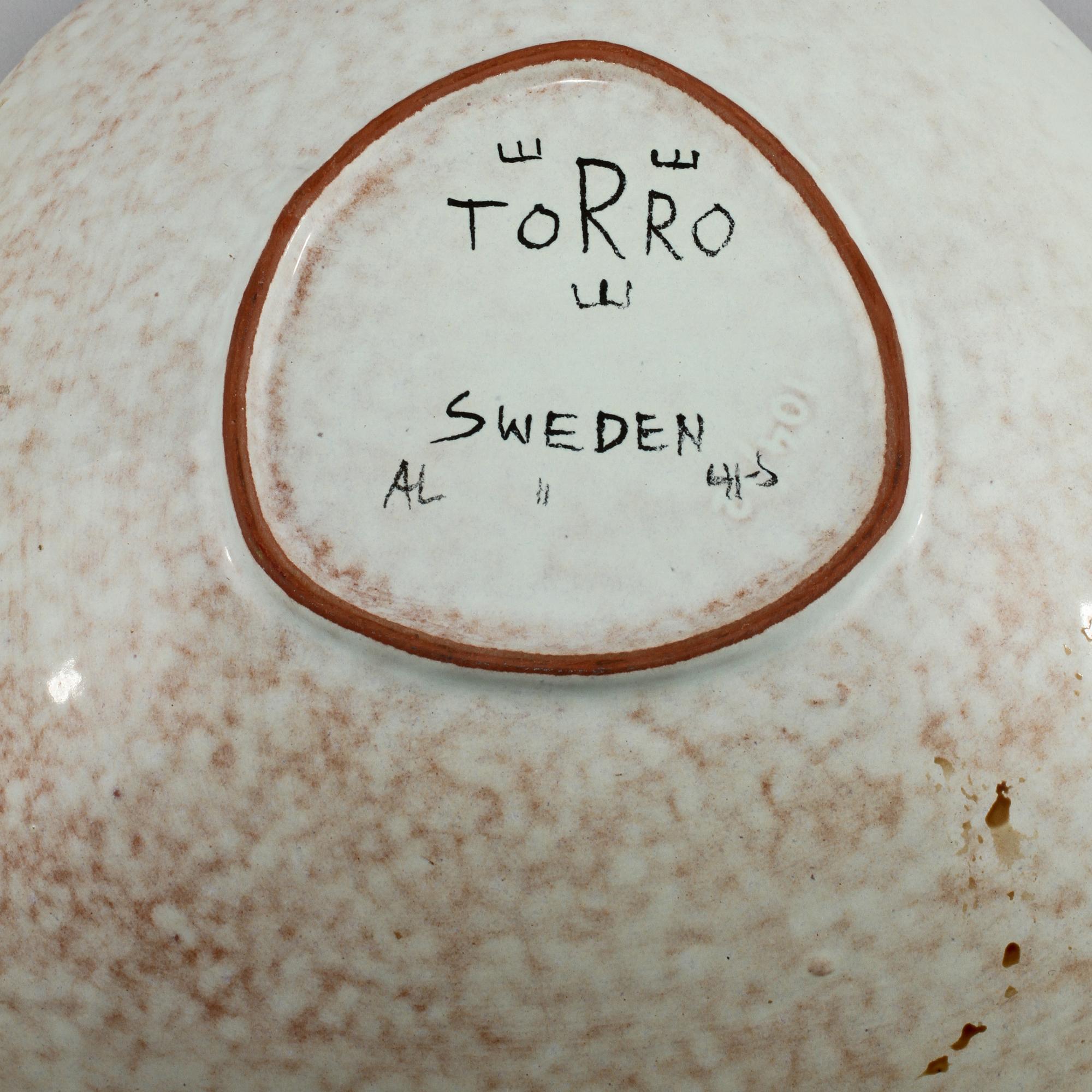 SKÅL, fajans, "Torro", Aune Laukkonen och Carl-Harry Stålhane, Rörstrand, 1900-talets mitt.