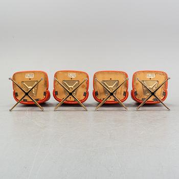 A dining table with four chairs, Walter of Wabash, table dated 1960.
