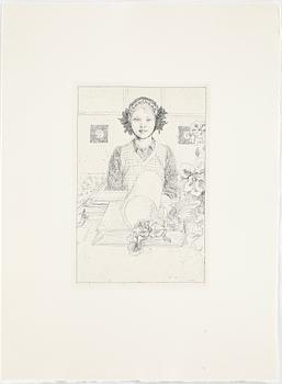CARL LARSSON, efter, etsningar, 6 st, osign, tryckta 1983 hos Hjert & Hjert, från originalplåtar, numr. 65/360.