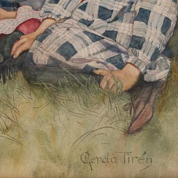 Gerda Tirén, Picnic in the garden.