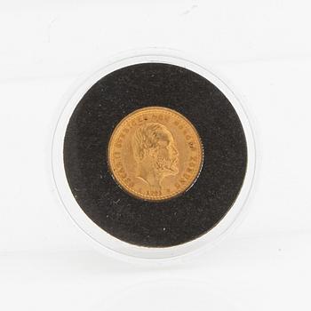 Guldmynt Sverige, Oscar II 5 kr, 1901.