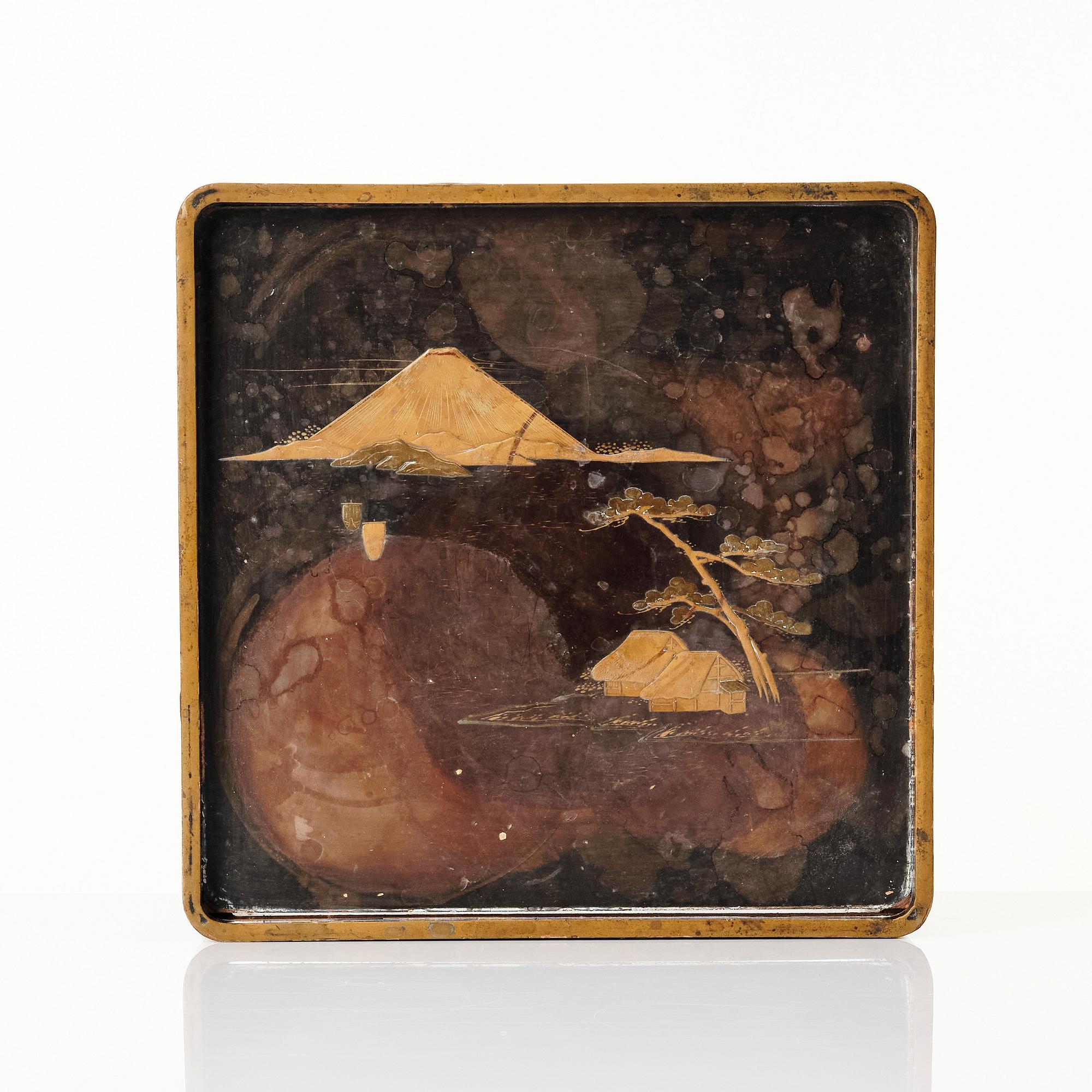 A Japanese lacquer stand, Meiji (1868-1912).