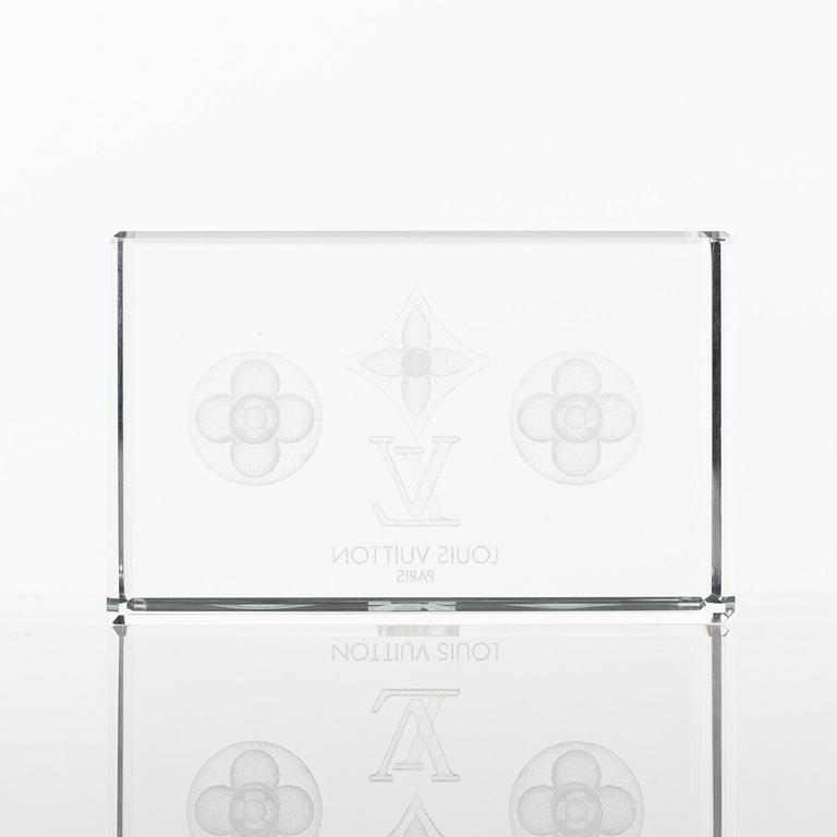 Louis Vuitton, a monogram crystal paper weight.