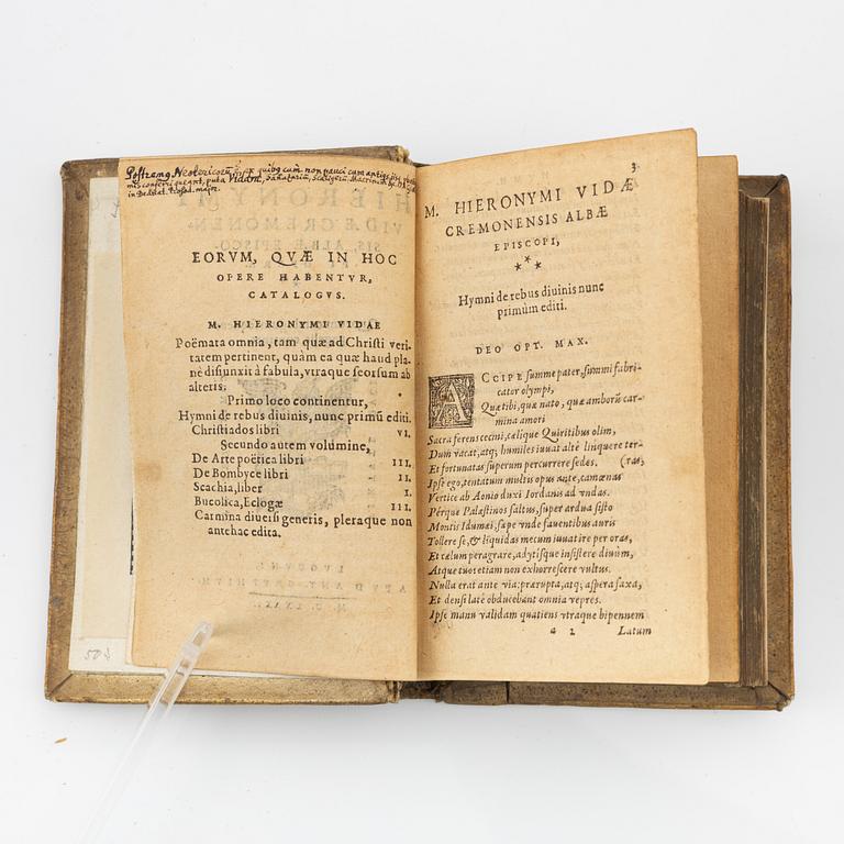 Gryphius 1581, with a poem about the game of chess.