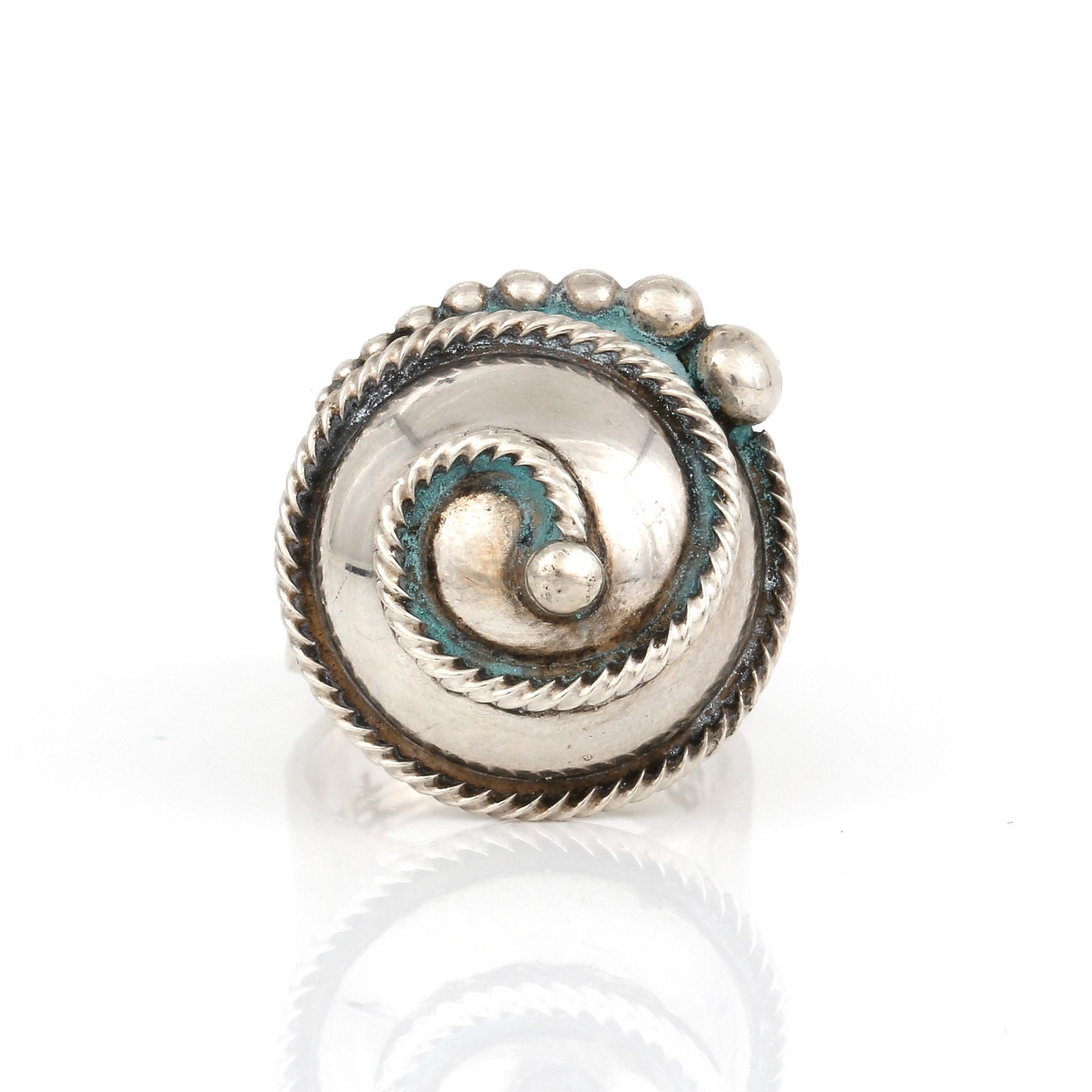 HALSBAND samt RING, silver, Rosa Taikon, Bernd Janousch, 1978. tot ca 50 gram.