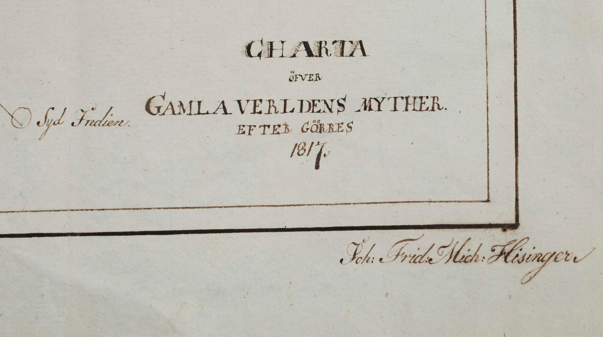 KARTOR, 3 st, handmålade, sign, 1700/1800-tal.