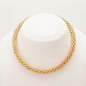 An 18K white and yellow gold "Stretch" necklace by Chimento Vicenza Italy.