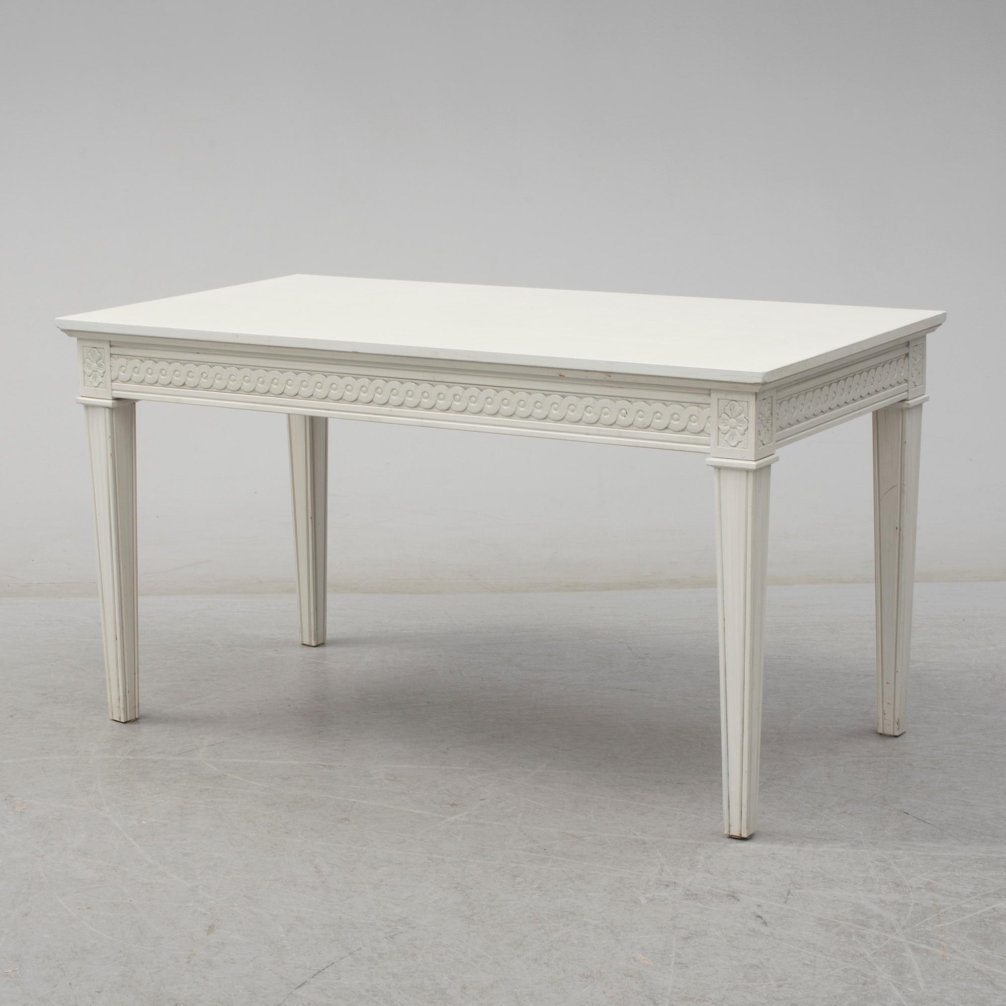 A 21st century Gustavian style coffee table.