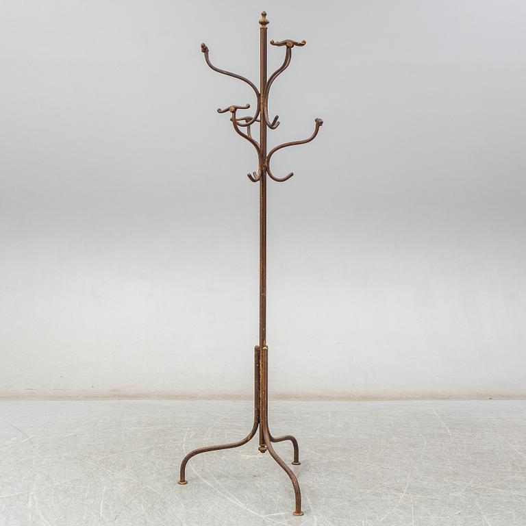 An iron clothes hanger, circa 1900.