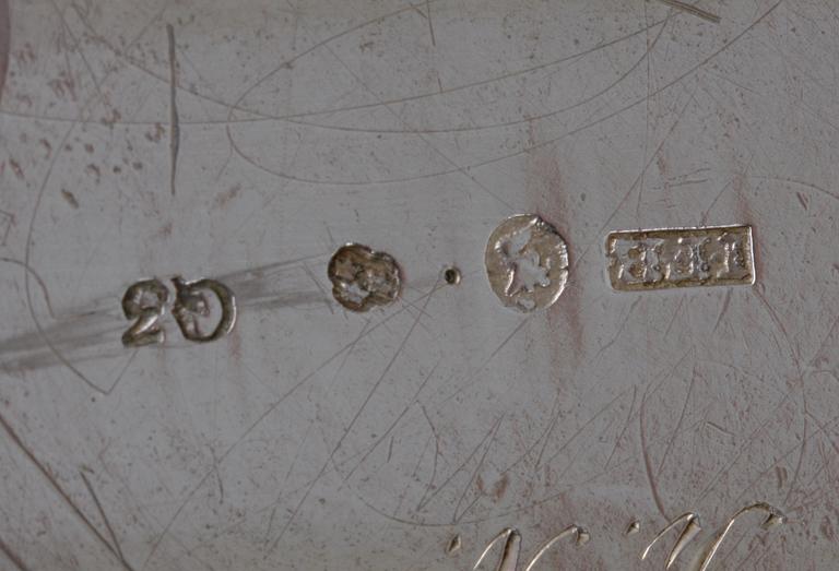 CHOKLADKANNA, silver. Johan Fredrik Björnstedt, Stockholm, 1822.