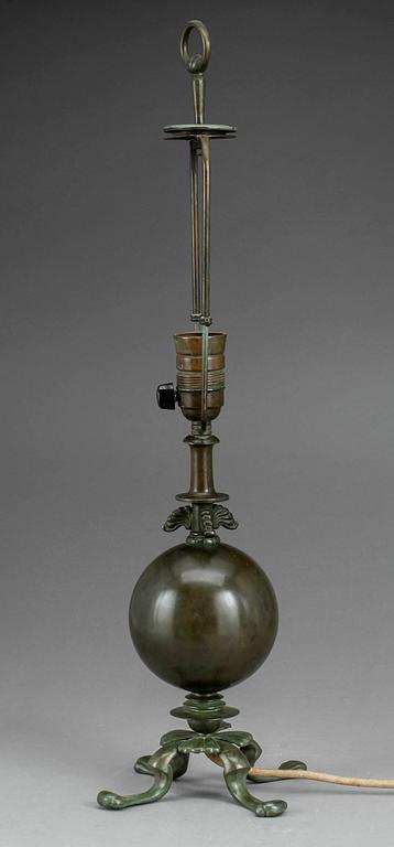 BORDSLAMPA, brons, art deco, 1930-tal.