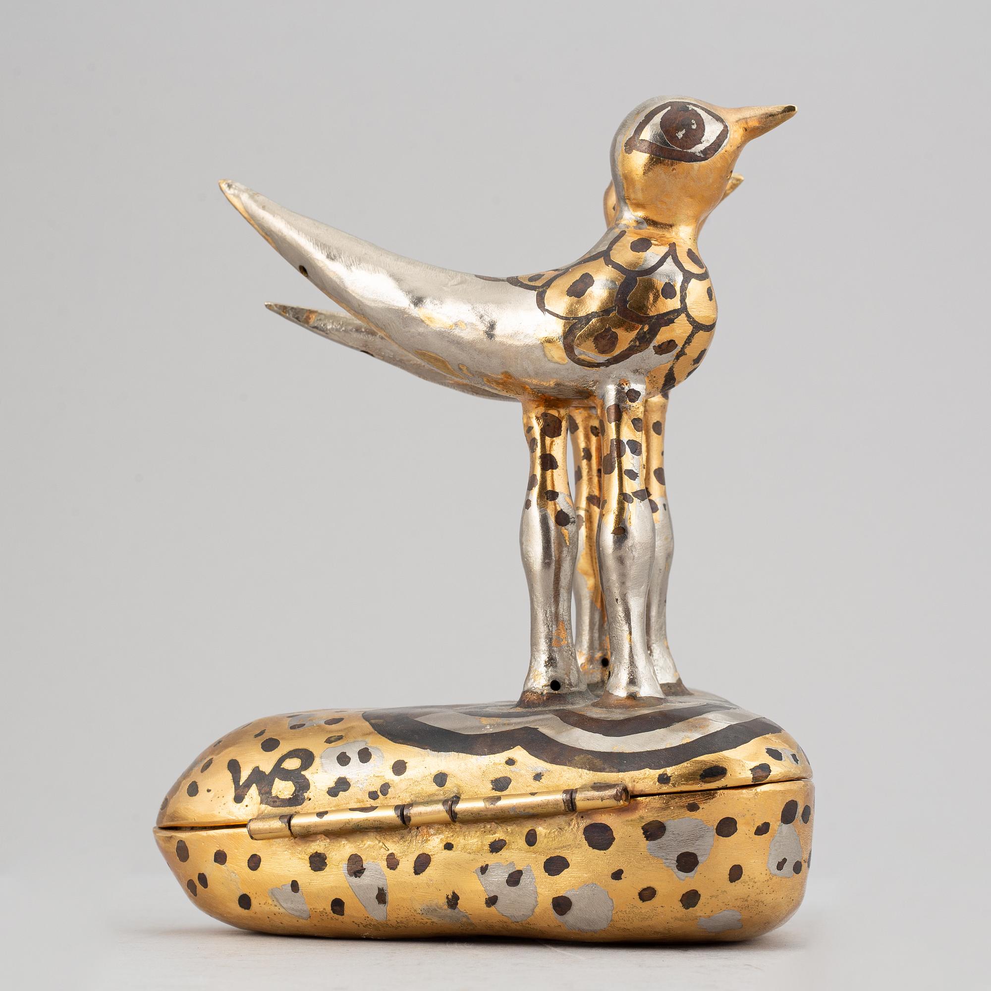 Walter Bengtsson, skulptur, metall, signerad WM.