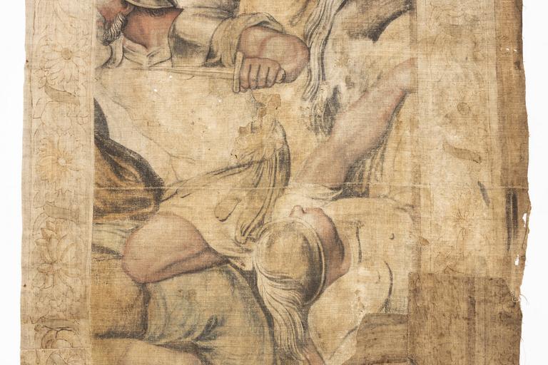 Painting on linen canvas, 18th century, Alexander the Great.