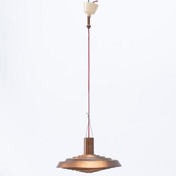Poul Henningsen, a copper ceiling lamp "PH Tallerken", Louis Poulsen Denmark, second half of the 20th century.