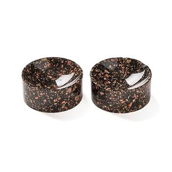 156. A pair of Empire Swedish porphyry salts.