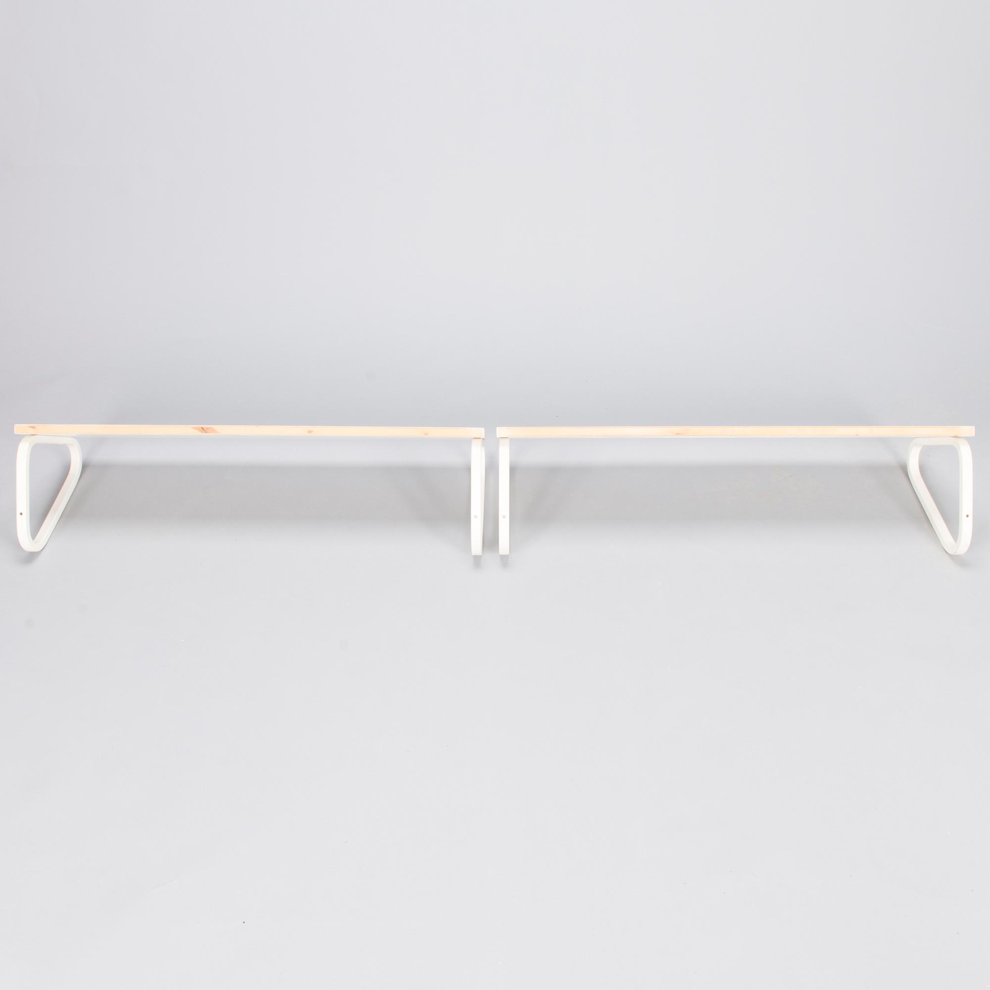 ALVAR AALTO, Two late 20th century shelves for Artek.