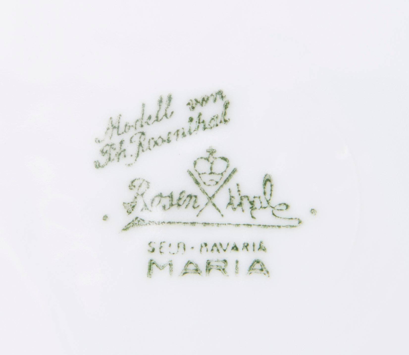 SERVIS, 41 delar, "Maria" Selb-Bavaria, Rosenthal, 1920-30-tal, och KAFFEKOPPAR, 7 st, porslin.
