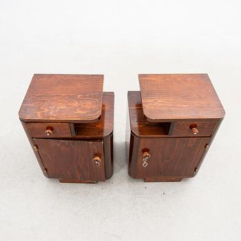 Nightstands, a pair, first half of the 20th century.