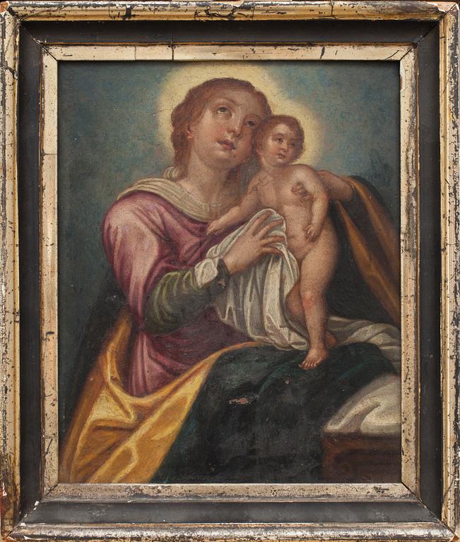 OKÄND KONSTNÄR, olja på kopparplåt. Sydeuropa, 1700/1800-tal.