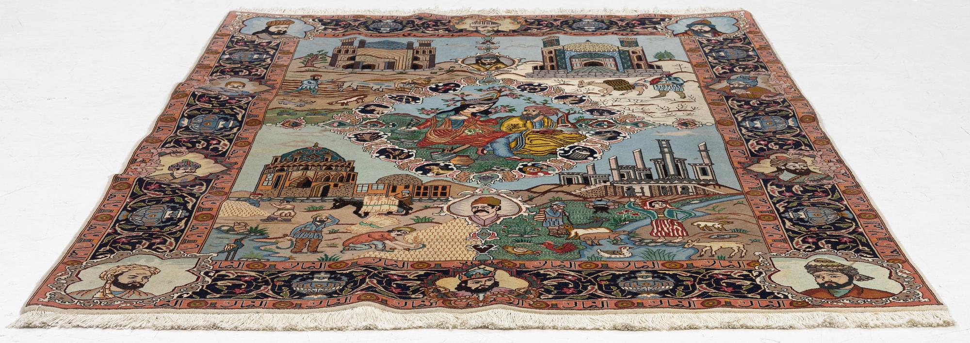 A Tabriz carpet, c. 199 x 151 cm.