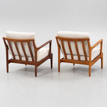 Bertil Fridhagen, a pair of 'Kuba' teak easy chairs, Bröderna Andersson, Ekenäs.